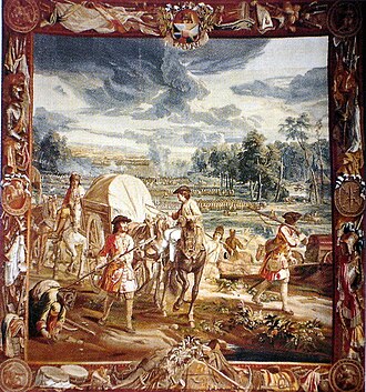Tapiz del Palacio de Blenheim que representa la batalla de Wijnendale