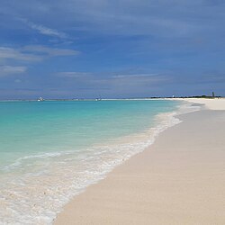 Playa Caldera en la Isla de la Tortuga, Venezuela