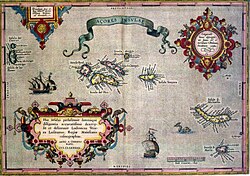 Mapa histórico de las Azores de 1584