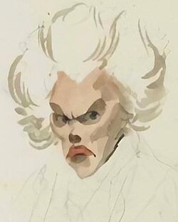 Caricatura a la acuarela de Adrien-Marie Legendre