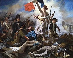 La Libertad guiando al pueblo de Eugène Delacroix
