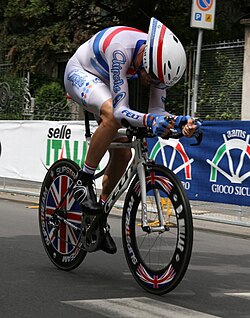 David Millar compitiendo en el Giro de Italia 2008