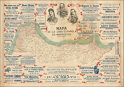 Mapa de la zona española en Marruecos en 1920