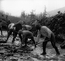 Prisioneros del Gulag trabajando
