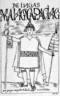 Ilustración histórica de Manco Cápac, primer inca