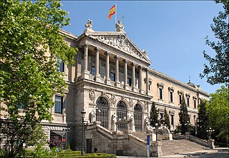 Fachada principal de la Biblioteca Nacional de España