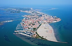 Vista general de Grado en Italia