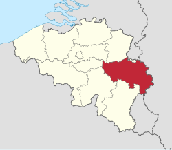 Mapa detallado de la provincia de Lieja