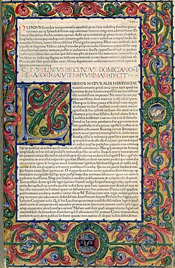 Representación de texto antiguo de la obra