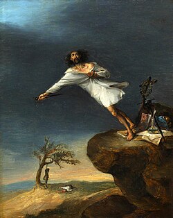 Pintura titulada Los románticos o Suicida, realizada alrededor de 1839 y custodiada en el Museo del Romanticismo de Madrid.