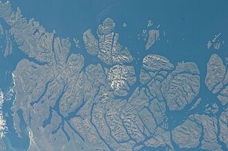 Vista aérea del Lago Presidente Ríos
