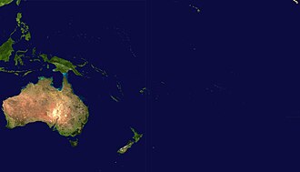 Imagen satelital de Oceanía