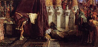 Pintura histórica que representa una escena de las Saturnales en Roma