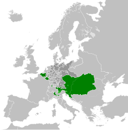 Mapa del Archiducado de Austria a finales del siglo XVIII