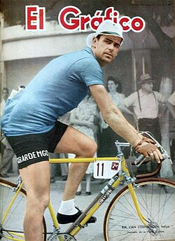 El ciclista belga Rik Van Steenbergen, campeón del mundo en la carrera en línea de profesionales.