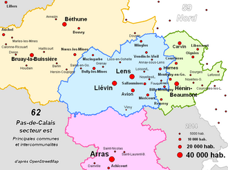 Mapa del sector este de la región