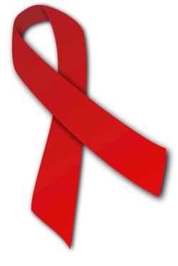 Cinta roja símbolo de solidaridad con los afectados por el VIH y el sida