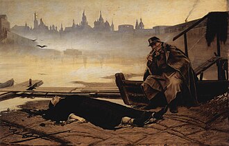 Representación artística histórica de una persona ahogada