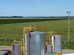 Instalación industrial dedicada a la producción de biodiésel.