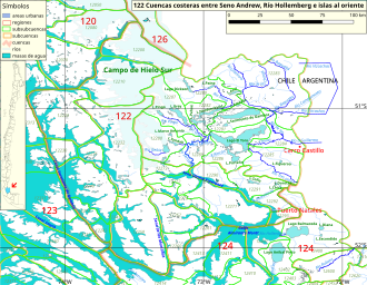 Mapa de ubicación del Lago Maravilla en la Región de Magallanes