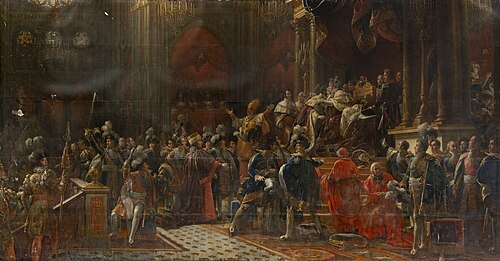 Pintura de la coronación de Carlos X