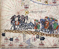 Caravana de la ruta de la seda en el Atlas catalán