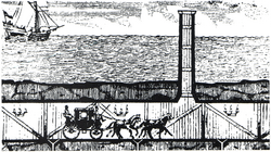 Proyecto de Albert Mathieu-Favier para un servicio de diligencias a través del canal en 1802