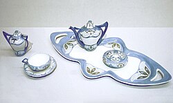 Servicio de café de estilo modernista en Porcelana de Meissen