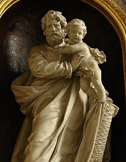 Estatua de San José por los hermanos Duthoit en la Catedral de Notre Dame de Amiens