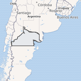 Mapa de la ubicación de la provincia de Río Negro en Argentina