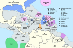 Mapa del Mar Caribe