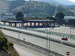 Vista general de un tramo de la Autopista del Cantábrico