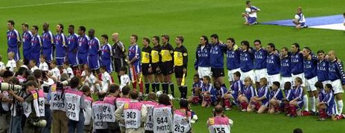 Equipos de Francia e Italia en la final