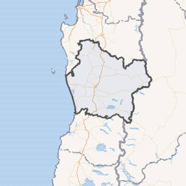 Mapa de ubicación de la Región de La Araucanía en Chile