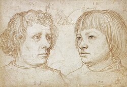 Hans y Ambrosius Holbein por su padre
