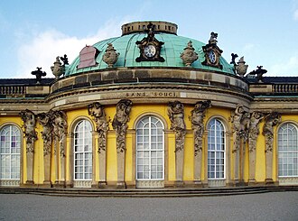 Fachada principal del Palacio de Sanssouci