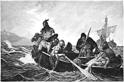 Representación de un barco vikingo.