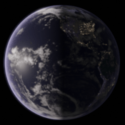 Animación de la rotación de la Tierra