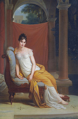 Retrato de Madame Récamier por Alexandre-Evariste Fragonard