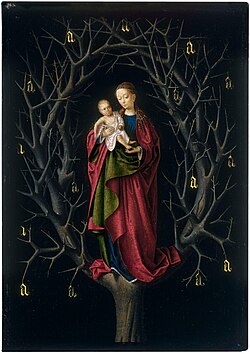 La Virgen del árbol seco de Petrus Christus