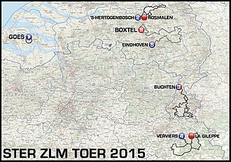 Recorrido de una de las etapas de la competición ciclista Ster ZLM Toer.