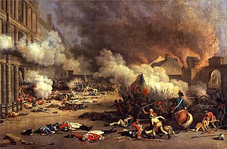 Toma de las Tullerías el 10 de agosto de 1792, por Jean Duplessis-Bertaux