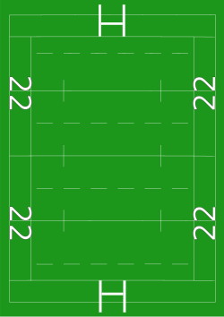 Representación gráfica y datos generales sobre el rugby a 13.