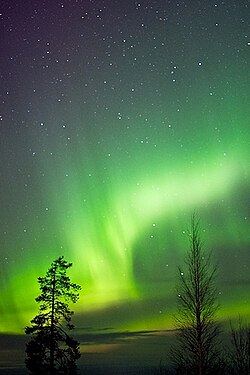 Aurora boreal en Rovaniemi