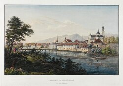 Representación histórica de Solothurn en la primera mitad del siglo XIX