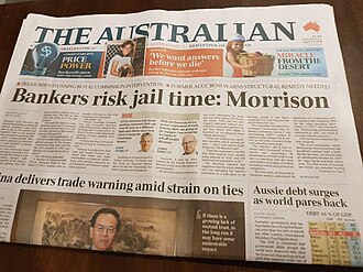 Portada histórica de The Australian