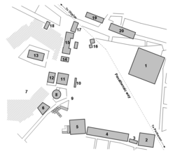 Plano del ágora de Atenas
