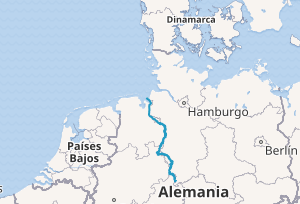 Mapa de localización del Weser
