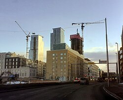 Rascacielos en construcción en Helsinki