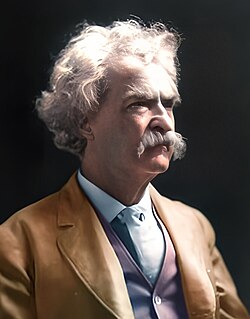 Fotografía de Mark Twain en 1909
